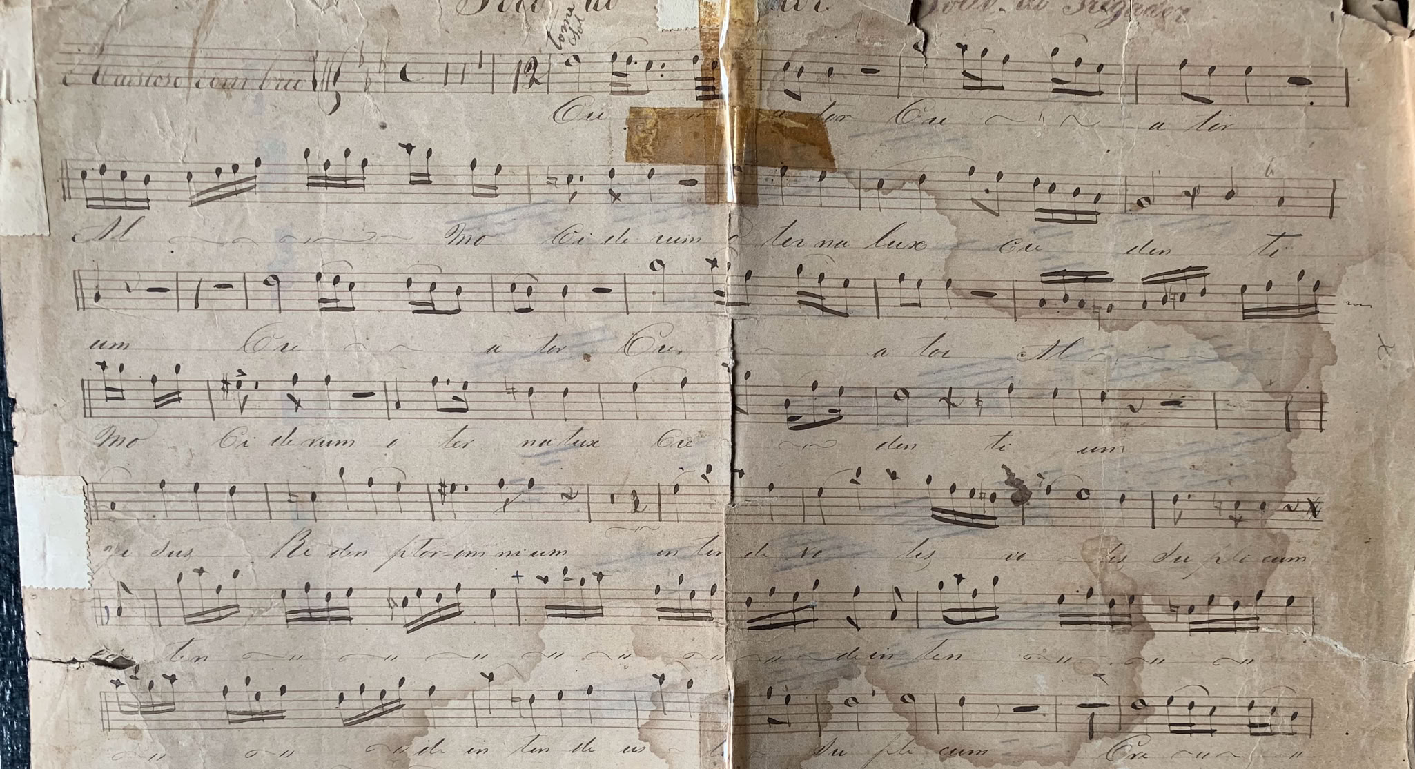 Parte de Flaut do Solo ao Pregador de Tristão José Ferreira. Ouro Preto. Pesquisas A.A.Bispo